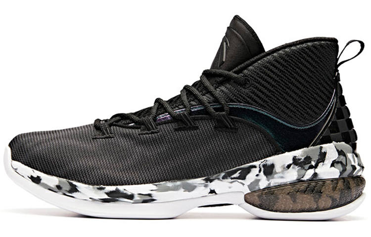 Anta UFO2.0 Mid top Basketball Shoes Men's Black White