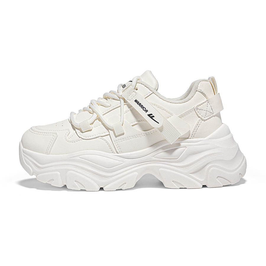 WARRIOR Warrior Lightweight Height Increasing Low top Chunky Sneakers Women's Beige