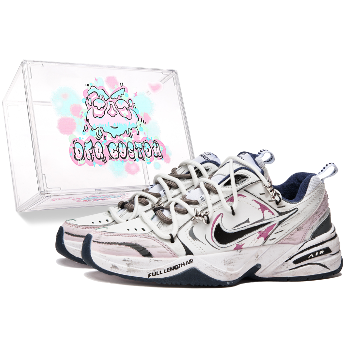 Nike Nike Air Monarch 4 Slip Resistant Slip Resistant Low top Chunky Sneakers Unisex Pink White Black