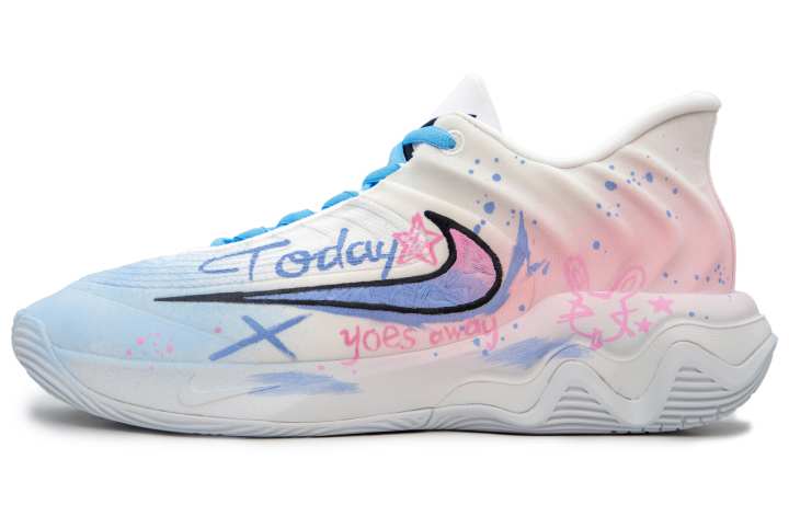 Nike Nike Giannis Immortality Time Elf Wear resistant And Lightweight Low top Basketball Shoes Men's White Blue