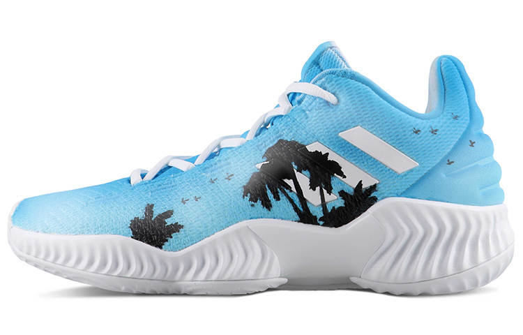 Adidas Adidas Pro Bounce 2018 Low top Basketball Shoes Men's Blue White Black