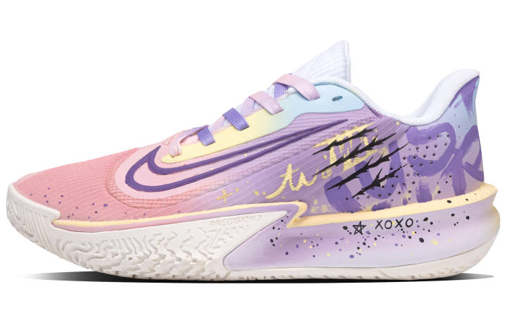 Nike Nike Precision 7 Low top Basketball Shoes Unisex Pink Purple