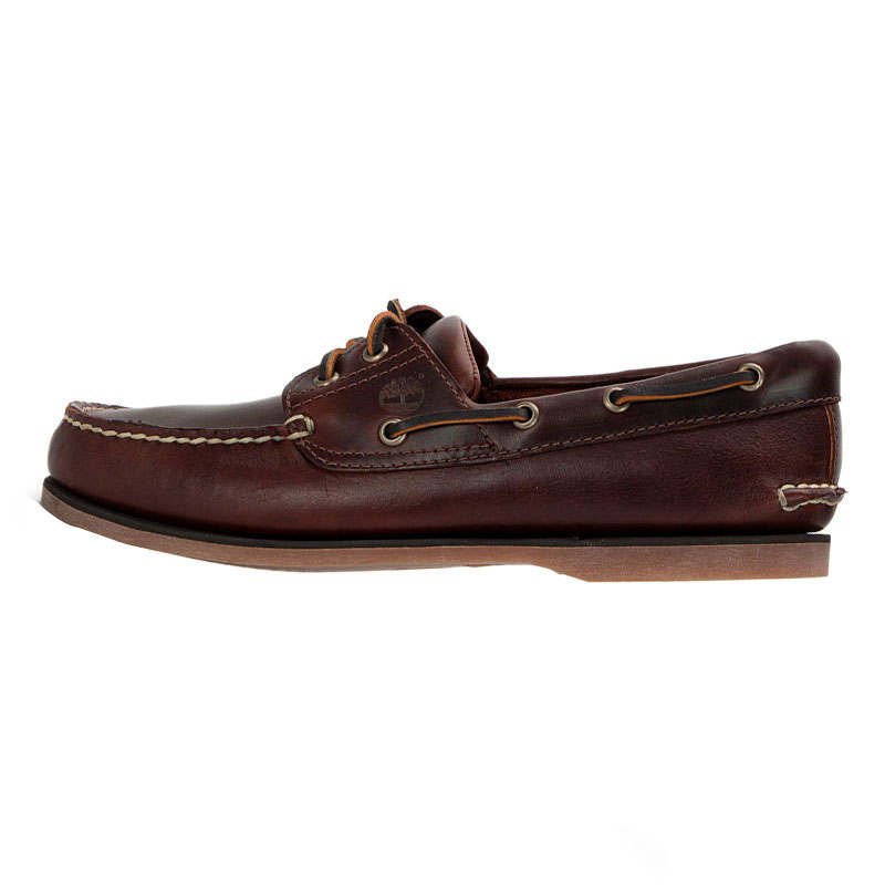 Timberland 3 Eye Lug Handsewn Boat Shoe 'Dark Brown'