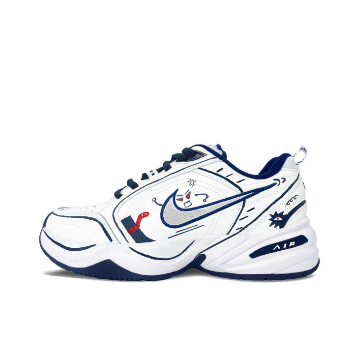 Nike Nike Air Monarch 4 Slip Resistant Abrasion Resistant Low top Chunky Sneakers Unisex Blue White
