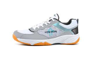 MYBORON Low top Badminton Shoes Unisex White Gray