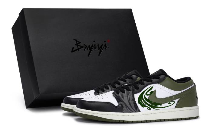 Jordan Jordan Air Jordan 1 Low 811 Manufacturing, Wild Grass, Special Shoe Box Chinese Style Slip Resistant Abrasion Resistant