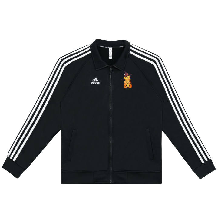 Adidas Adidas Jackets Unisex Black With White Stripes Stand Collar Moderate Other