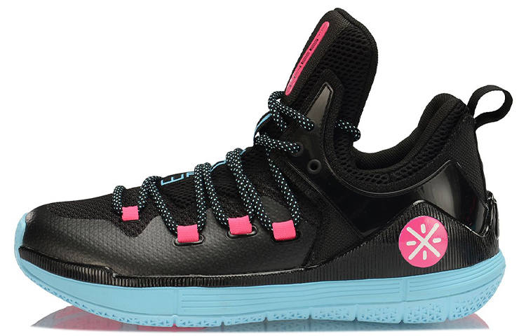 Li-Ning Li Ning 6th Person 2019 Basketball Shoes Men's Low Top Black/Blue/Pink