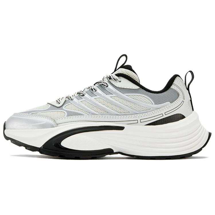 361° Slip Resistant, Abrasion Resistant, Height Increasing Low top Chunky Sneakers Women's White Silver