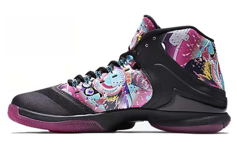 Jordan Jordan Super.Fly 4 PO CNY Slip Resistant Lightweight Non slip Lightweight Mid top Basketball Shoes Men's Black Purple