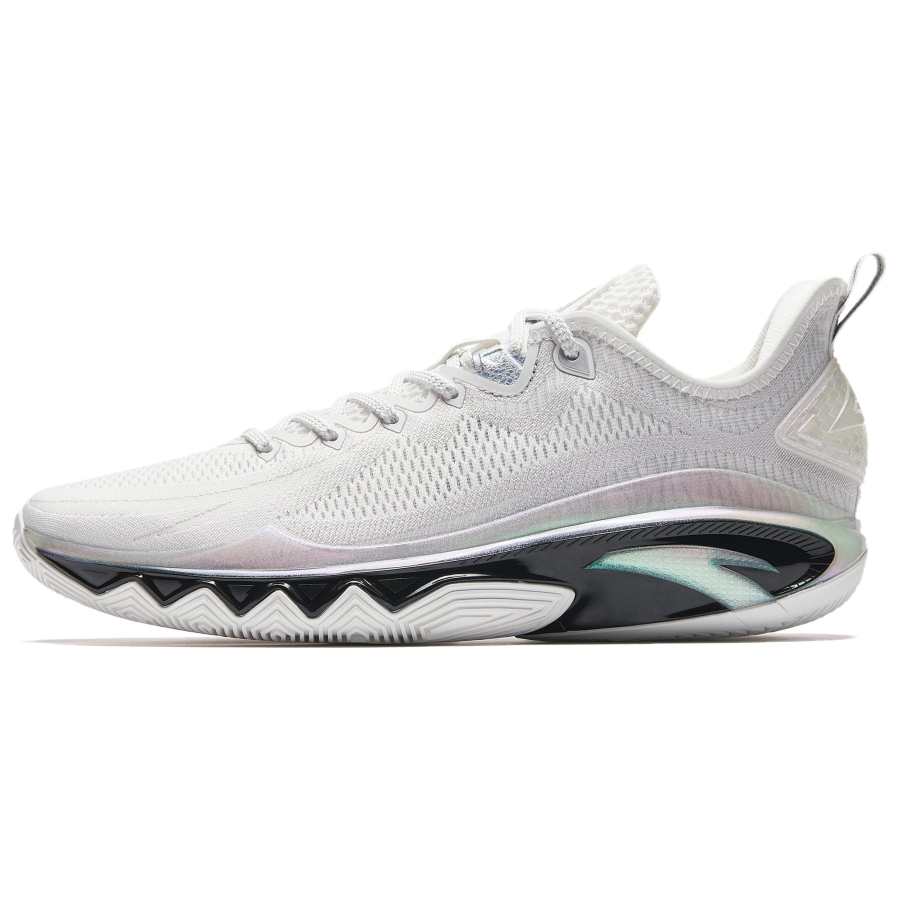 Anta Swagger 2 Cushioning Abrasion Resistant Rebound Low top Basketball Shoes Men's White Silver
