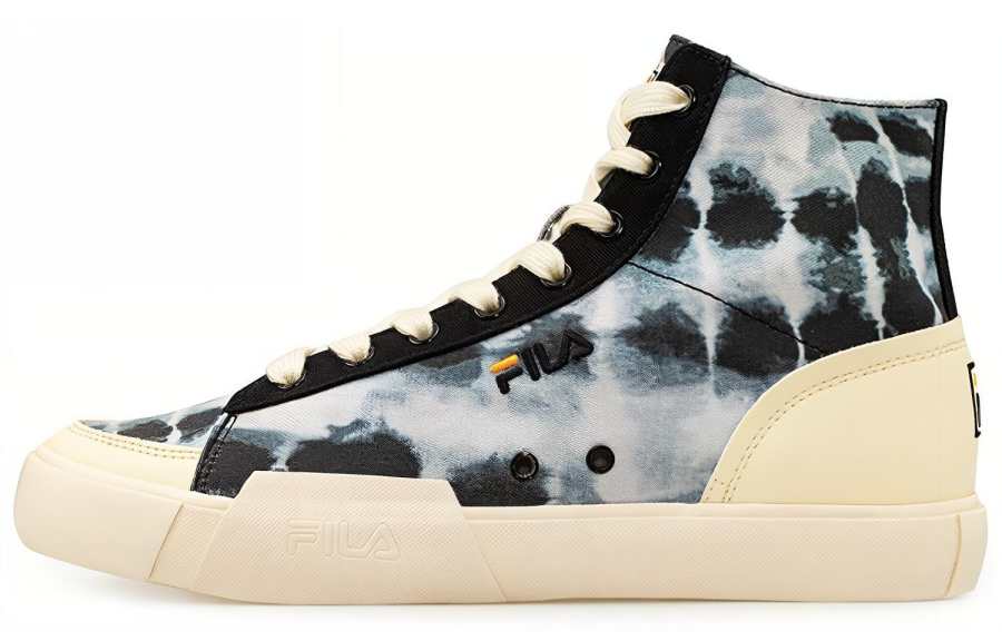FILA FUSION Fila Block HighHigh Canvas Shoes Black/White/Blue
