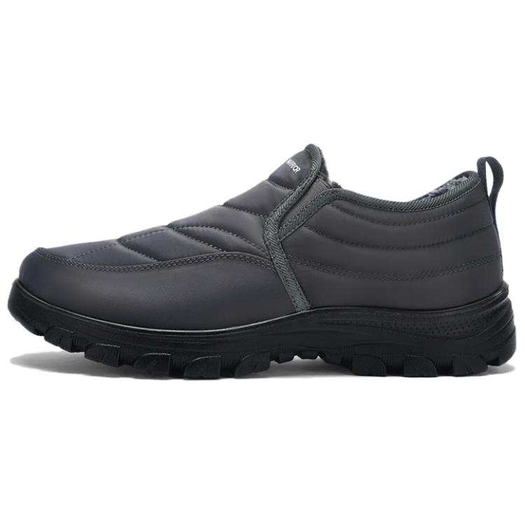 WARRIOR Warrior Thickened And Fleece Lined Thermal Ankle Length Snow Boots Men's Gray