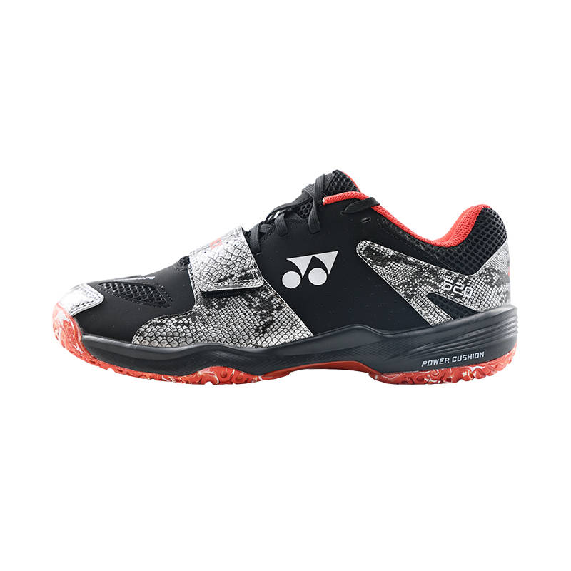 YONEX Power Cushion Textile, Synthetic Leather No Special Function Low top Badminton Shoes Unisex Black Silver