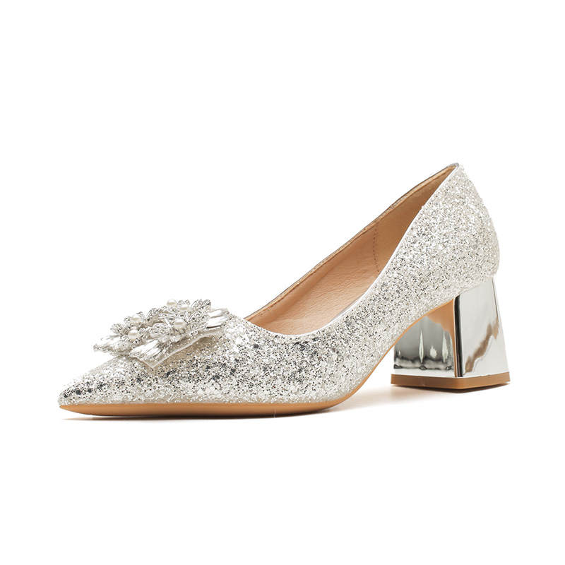 WALIBU Chunky Heel High Heels 5CM Women's