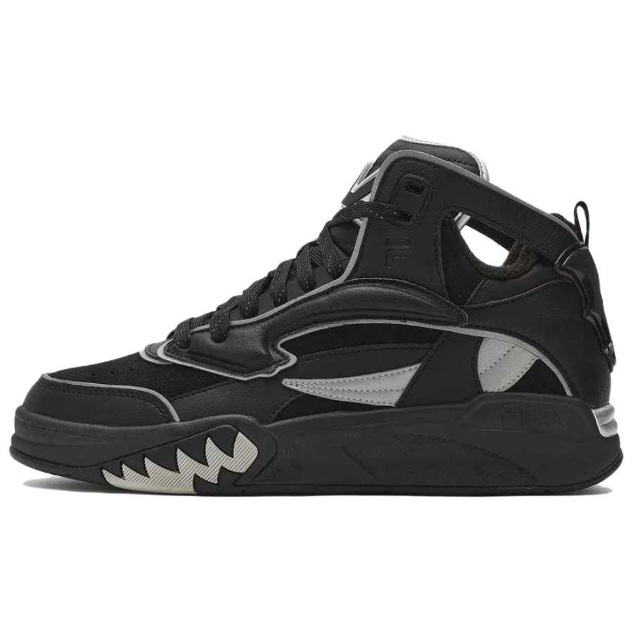 FILA FUSION DESPERADO LOW Cushioning, Wear Resistant Mid top Basketball Shoes Men's Black Silver
