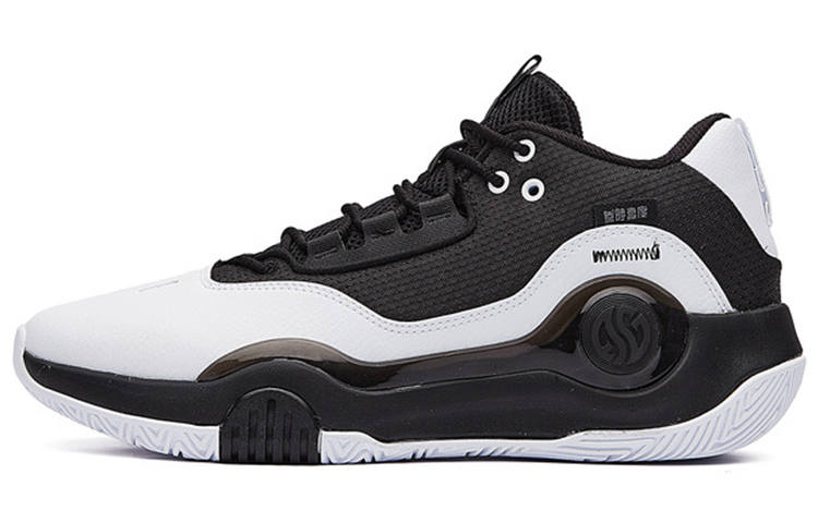 361° Ag Volley Cushioning Slip Resistant Abrasion Resistant Mid top Basketball Shoes Men's White Black