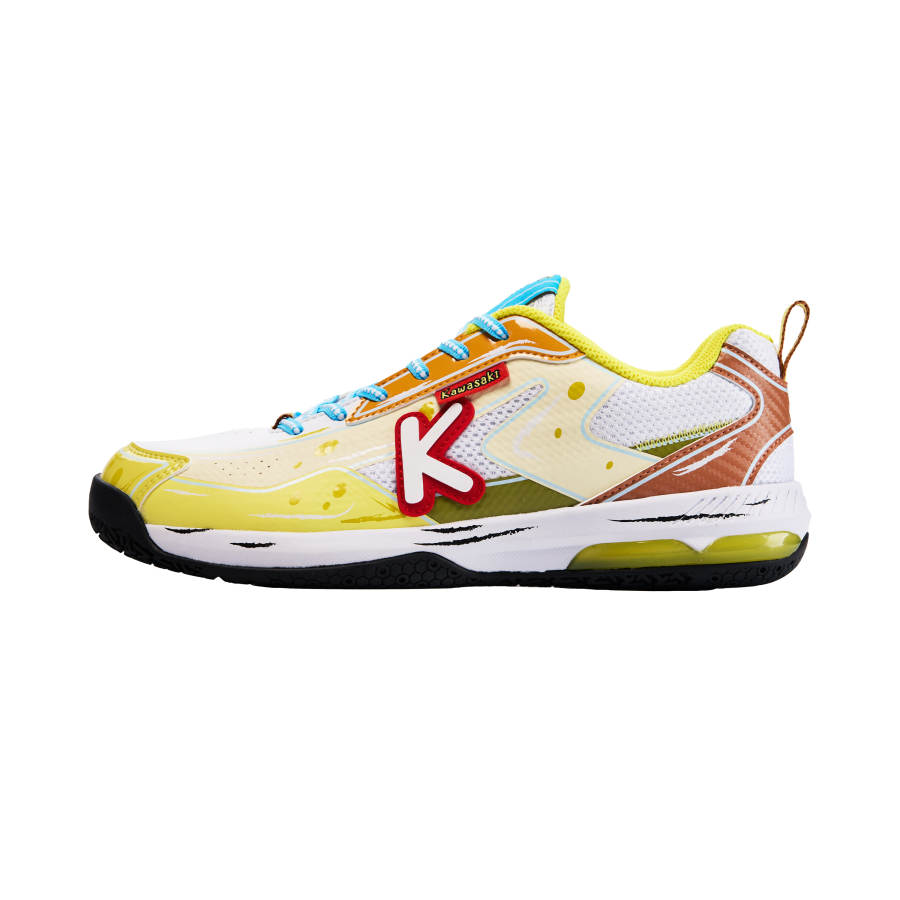 Kawasaki SPONGEBOB SQUAREPANTS X Kawasaki Badminton Shoes Unisex Low Top Yellow