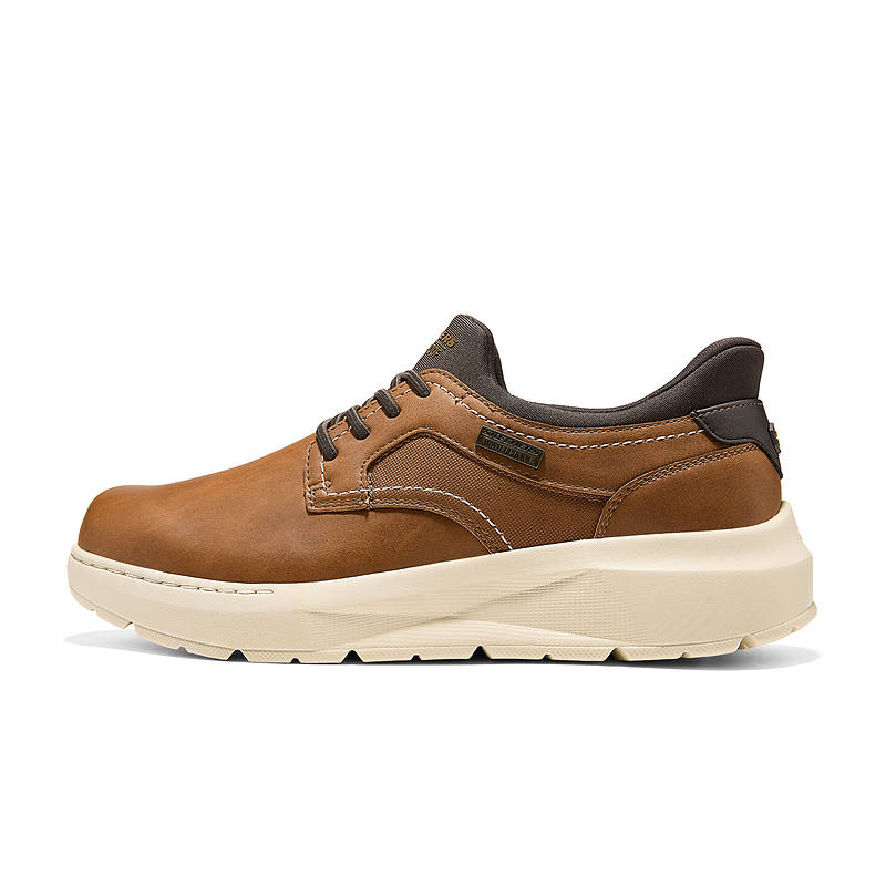 Skechers Casual Synthetic Leather Casual Leather Shoes Men's Tan