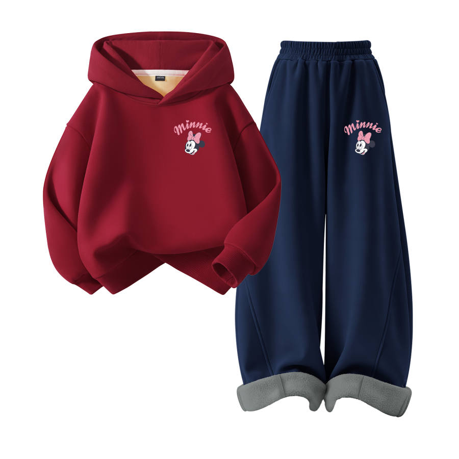 Disney Kids Casual Sportswear Hooded Thickened