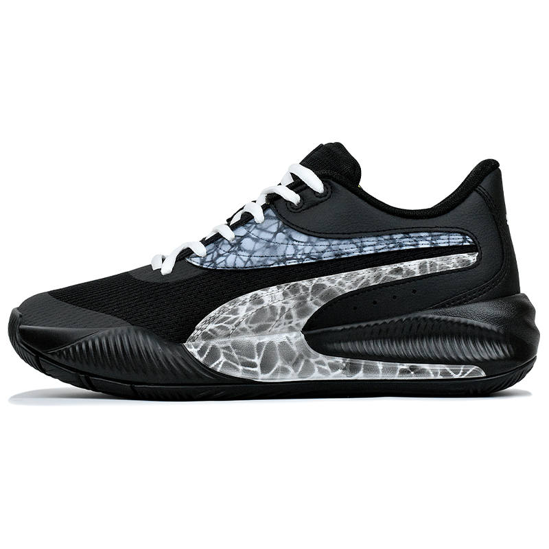 PUMA Triple Wear resistant And Lightweight Low top Basketball Shoes Unisex Black