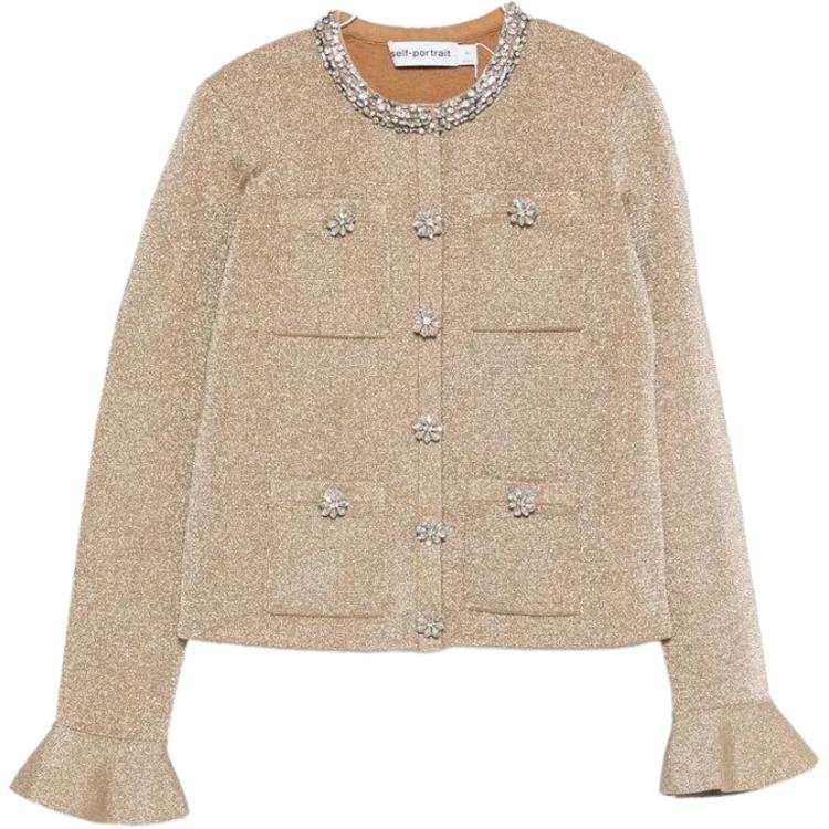 Self-portrait Self-portrait crystal-embellished jacket