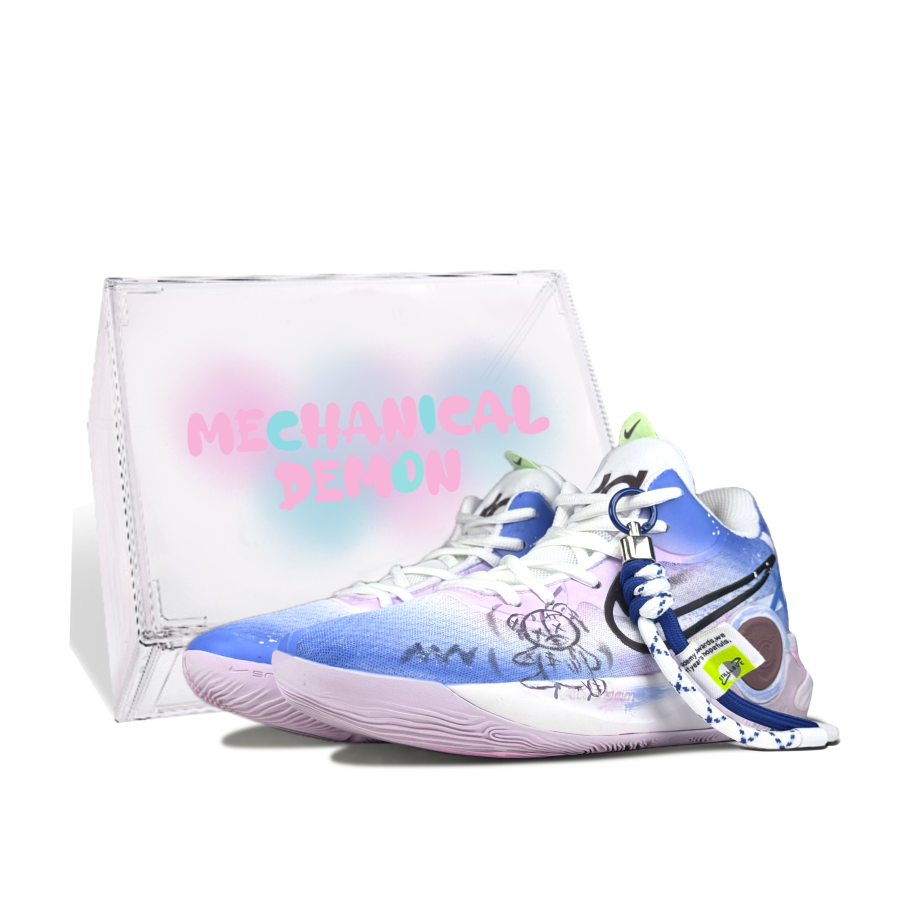 Nike Nike KD Trey 5 IX Slip Resistant Abrasion Resistant Mid top Vintage Basketball Shoes Unisex Blue Purple