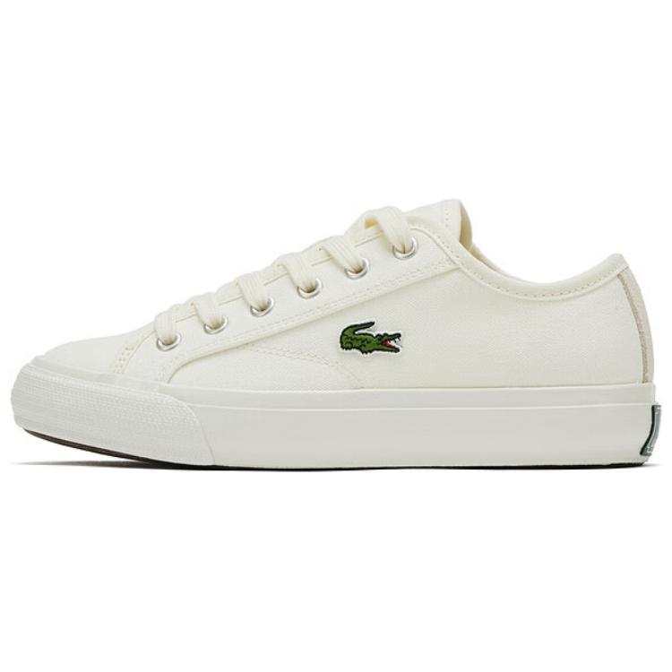 LACOSTE Low top Canvas Shoes Women's White