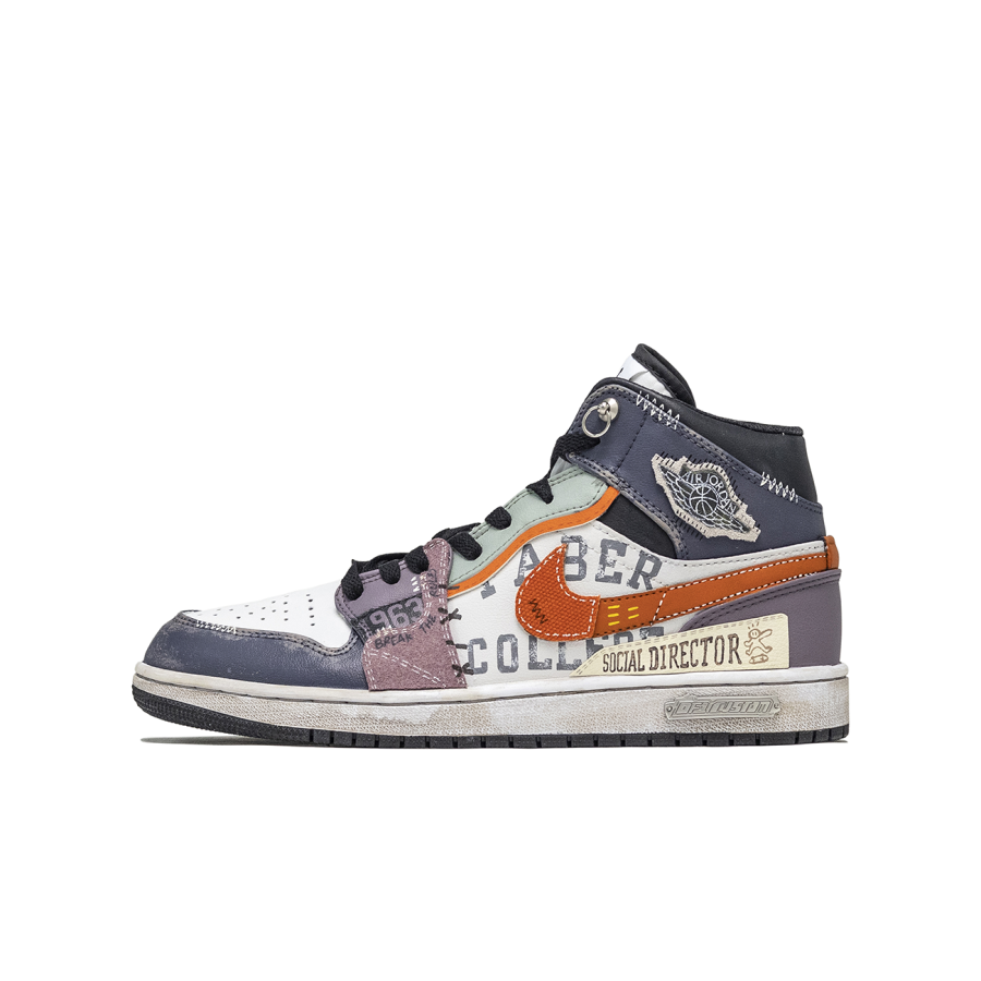 Jordan Jordan Air Jordan 1 ADCDAVINCI Custom, Wilderness Abrasion Resistant Breathable Abrasion Resistant Breathable Mid top