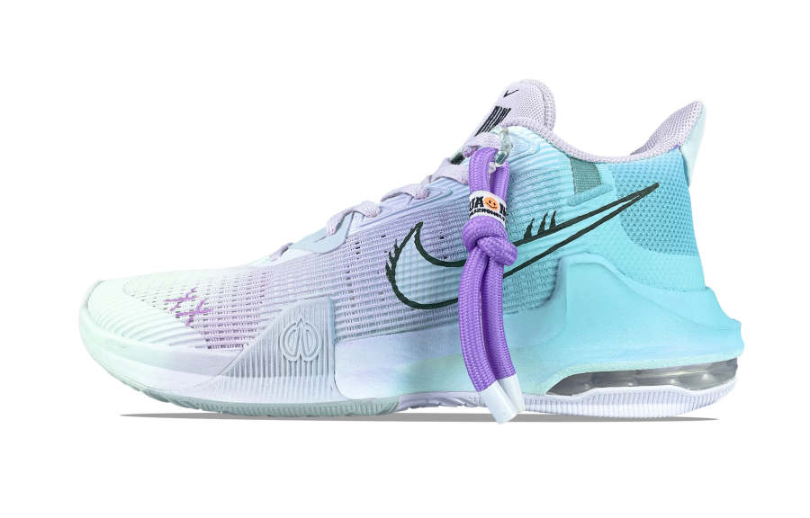 Nike Nike Air Max Impact 3 Cushioning, Wear Resistant Low top Basketball Shoes Unisex Blue Purple
