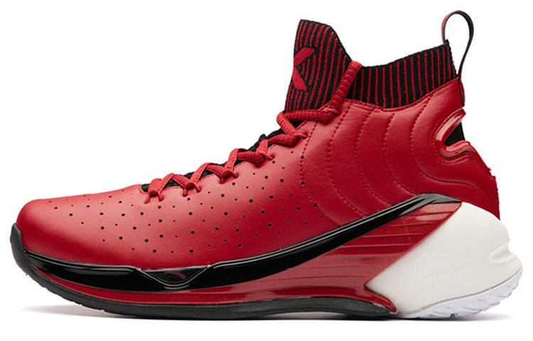 Anta KT4 Klay Thompson Comfortable Mid top Basketball Shoes Men's Sports Style Red