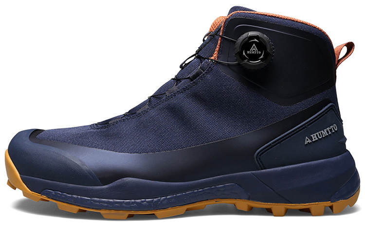 HUMTTO Cushioning Slip Resistant Abrasion Resistant Lightweight High top Mountaineering Shoes Men's Dark Blue