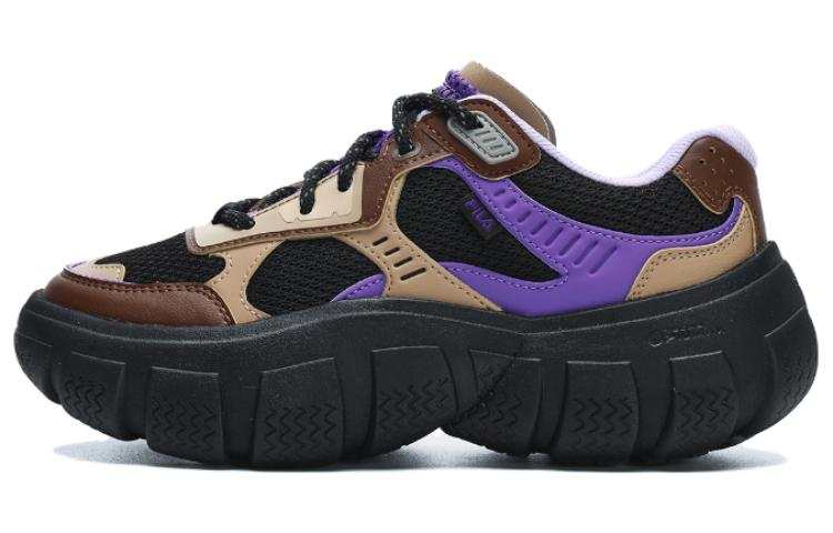FILA BOLLA Textile, Synthetic Leather Trendy Abrasion Resistant Height Increasing Low top Chunky Sneakers Women's