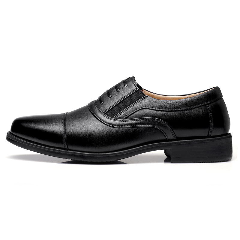 QIANGREN 3515 Top Grain Cow Leather Dress Shoes Men's Black