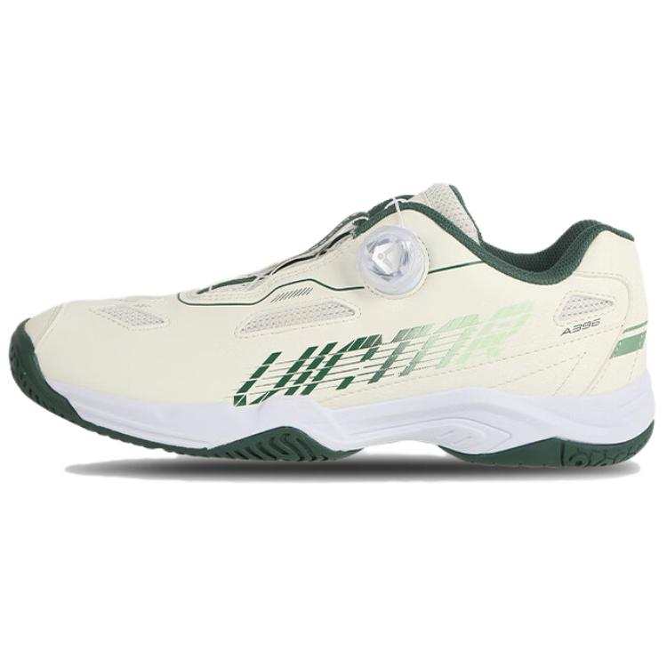 VICTOR Slip Resistant Abrasion Resistant Support Low top Badminton Shoes Unisex Beige Green