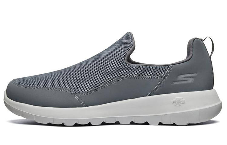 Skechers GO WALK Max Cushioning Abrasion Resistant Breathable Low top Walking Shoes Men's Charcoal Gray