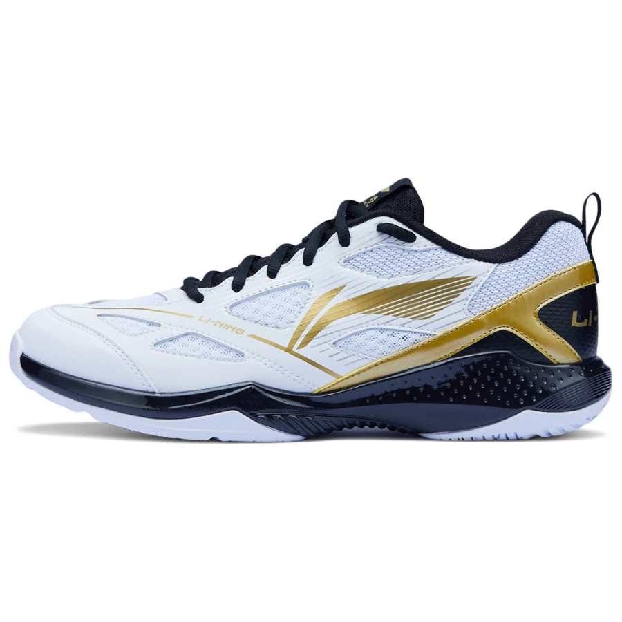 Li-Ning Li Ning Gale Lite Low top Badminton Shoes Unisex White Gold Black