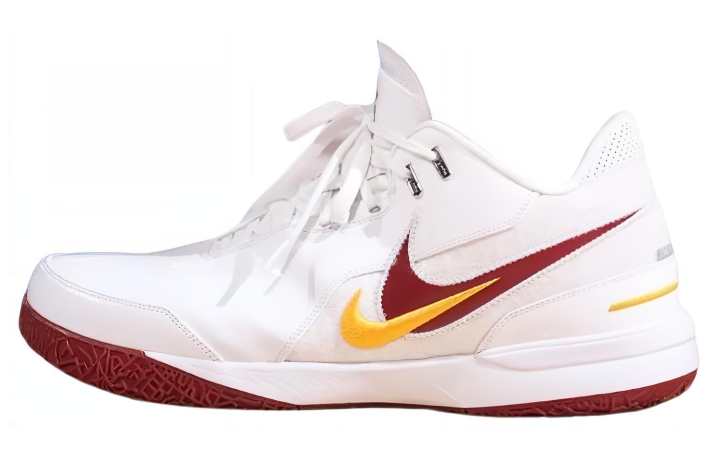 Nike Nike LeBron NXXT Gen 'USC' Abrasion Resistant Low top Basketball Shoes Men's White Red Yellow