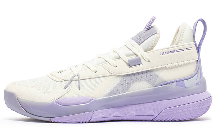 361° Burning Fight 3.0 Basketball Shoes Men's Low Top Feather White/Rosemary Purple