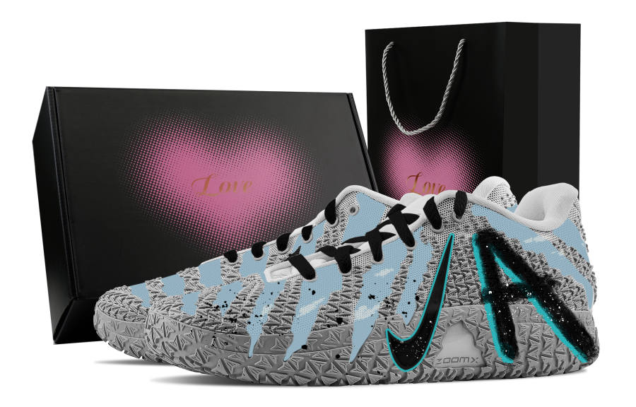 Nike Nike Ja Morant 3 Blue Moment, Heart Box Abrasion Resistant Low top Basketball Shoes Unisex