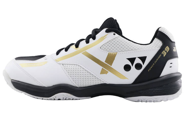 YONEX Badminton Shoes Unisex Low Top White Gold