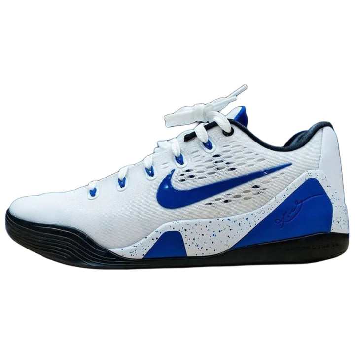 Nike Nike Kobe 9 Slip Resistant Abrasion Resistant Low top Basketball Shoes Unisex White Blue
