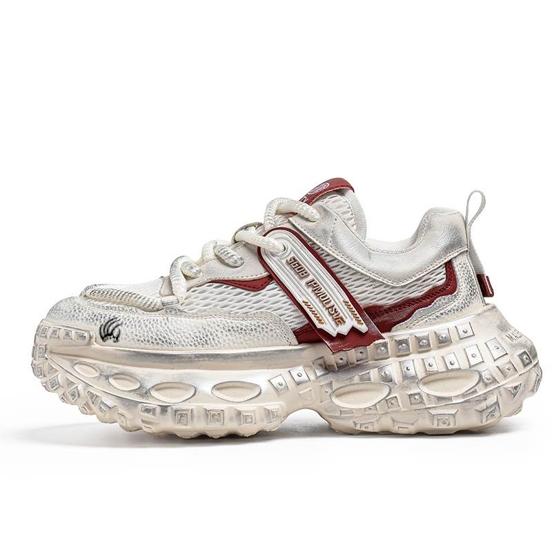 SHOUZHAO Classic Vintage SHOUZHAO Slip Resistant, Abrasion Resistant, Height Increasing Low top Chunky Sneakers Men's