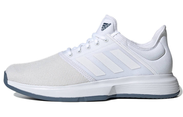 Adidas Adidas GameCourt Slip Resistant Abrasion Resistant Low top Tennis Shoes Men's Cloud White