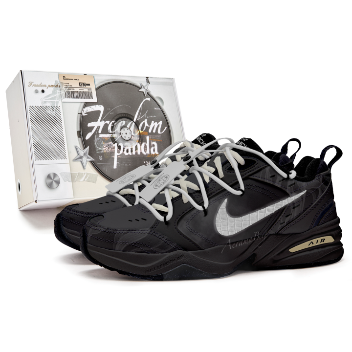 Nike Nike Air Monarch 4 Freedom Panda, Box, Golden Python Slip Resistant Abrasion Resistant Low top Chunky Sneakers Unisex