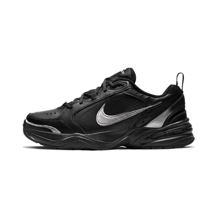 Nike Nike Air Monarch 4 Transit Evening Slip Resistant Abrasion Resistant Low top Chunky Sneakers Unisex Silver Black