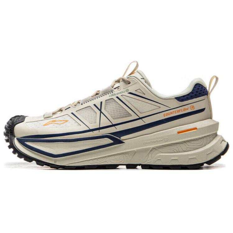 Li-Ning Li Ning Outdoor CF Tracing, Xingchuan SE Sports Low top Outdoor Hiking Shoes Unisex Beige Blue