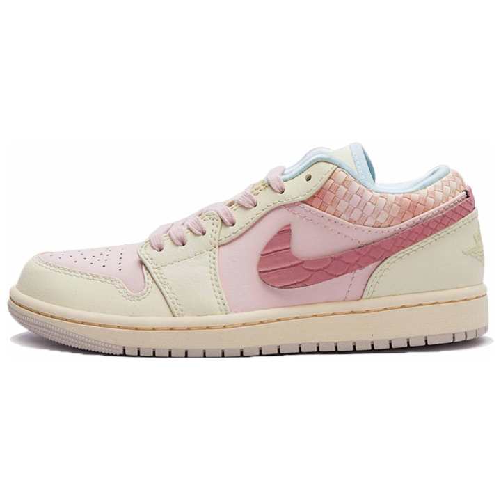 Jordan Jordan Air Jordan 1 Bubble Jellyfish, Pink Mist Snake Shadows Abrasion Resistant Slip Resistant