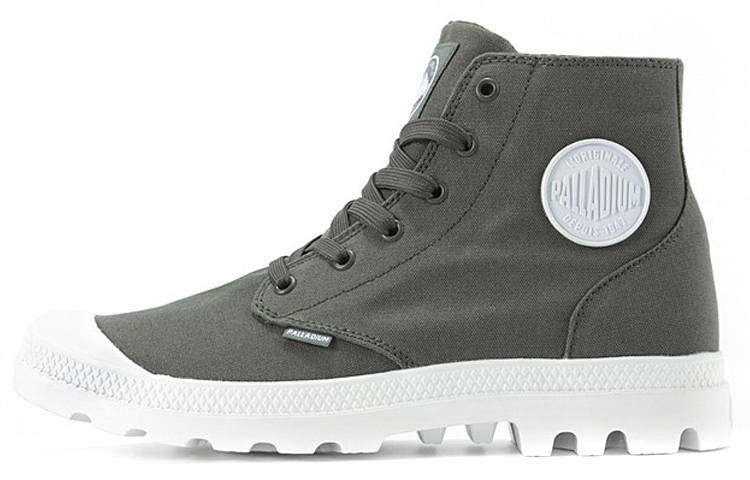 Palladium Blanc Hi Trendy Abrasion Resistant Breathable High top Canvas Shoes Men's Gray White