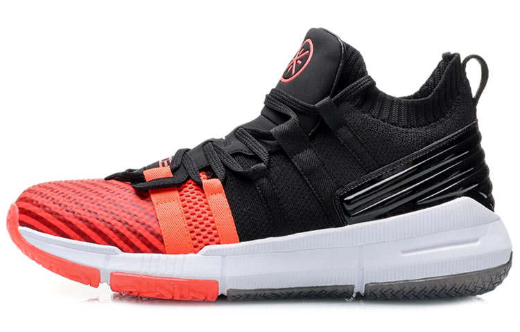 Li-Ning Li Ning Mid top Basketball Shoes Men's Black Red